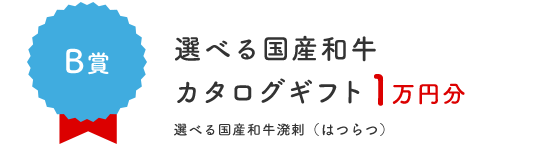 B賞 選べる国産和牛カタログギフト 1万円分 選べる国産和牛溌剌(はつらつ)