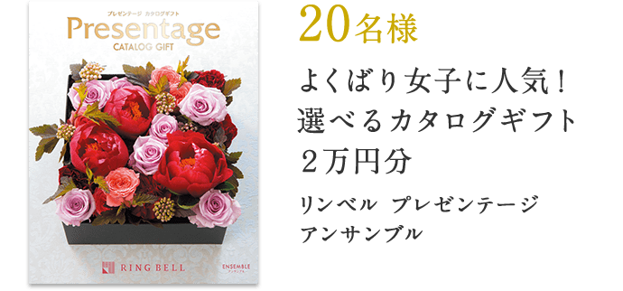 20名様 よくばり女子に人気！選べるカタログギフト２万円分 リンベル プレゼンテージアンサンブル