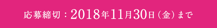 応募締切：2018年11月30日（金）まで