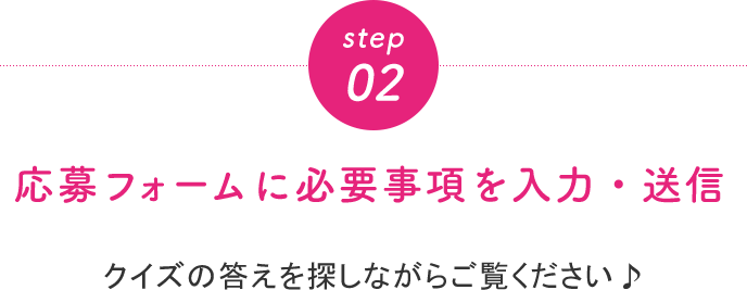 step02 応募フォームに必要事項を入力・送信