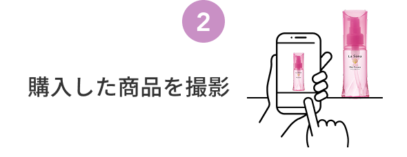 2  購入した商品を撮影