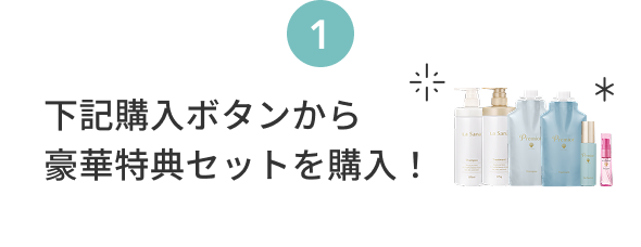 1  下記購入ボタンから豪華特典セットを購入！