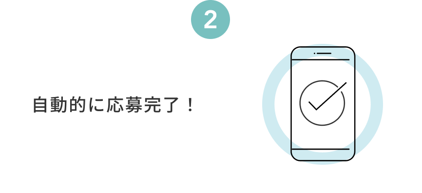 2  自動的に応募完了！