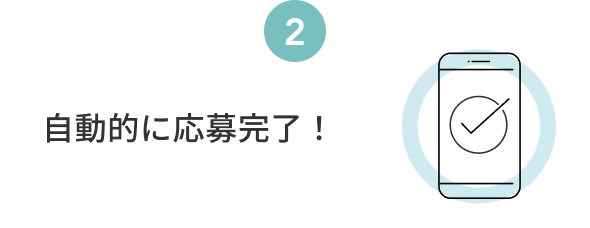 2  自動的に応募完了！