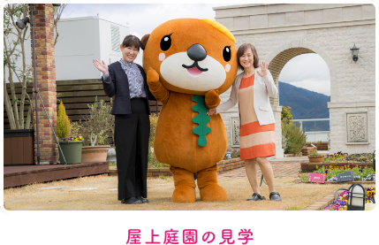 屋上庭園の見学