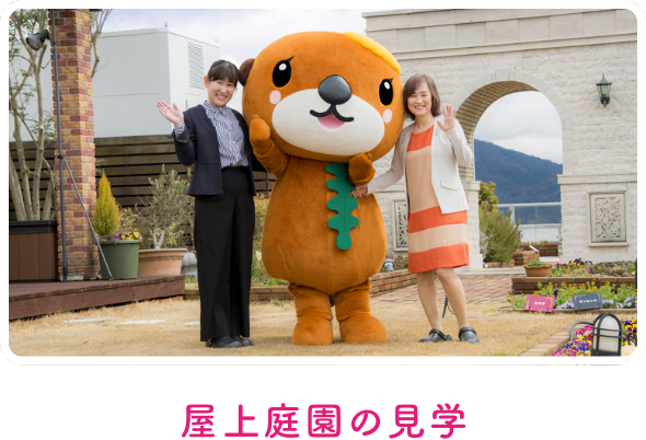 屋上庭園の見学