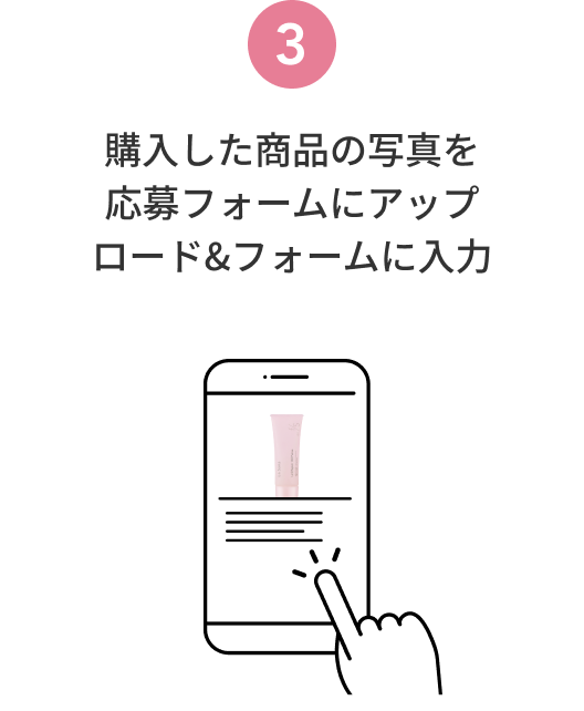 3  購入した商品の写真を応募フォームにアップロード&フォームに入力
