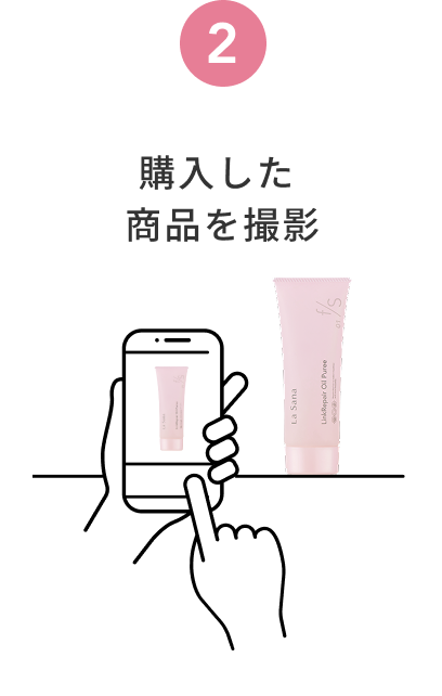 2   購入した商品を撮影