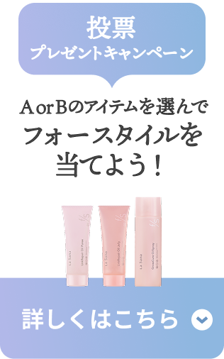 投票プレゼントキャンペーン  A orBのアイテムを選んでフォースタイルを当てよう！  詳しくはこちら
