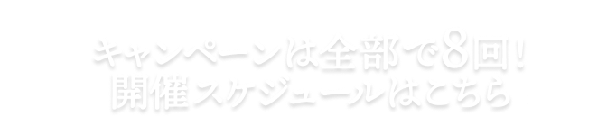 キャンペーンは全部で8回！開催スケジュールはこちら