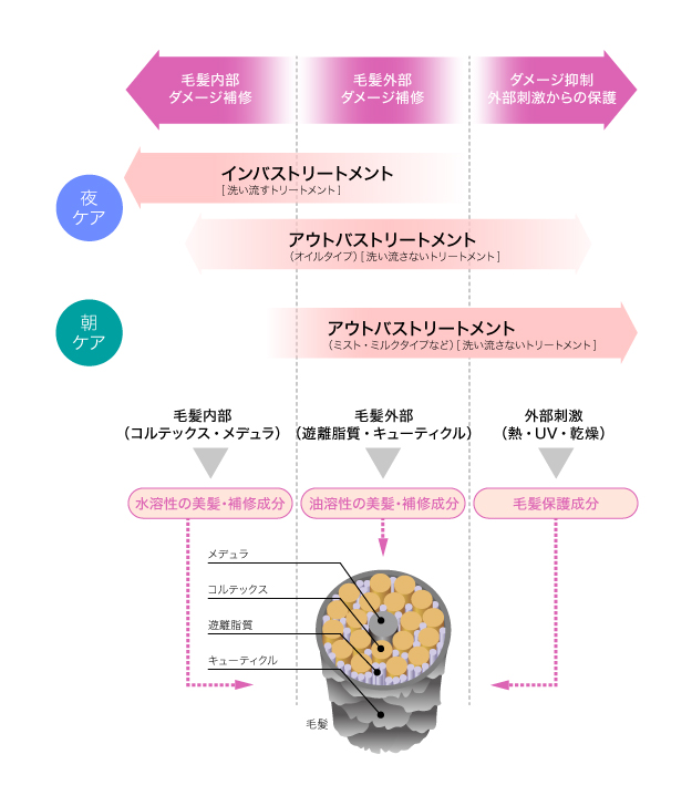 いろいろあるトリートメント、何が違うの？　図